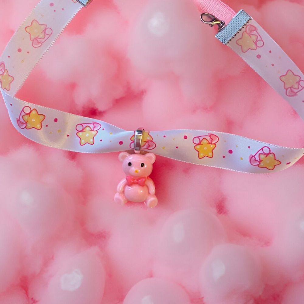 Handmade Teddy Bear Choker 🧸